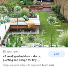 Ideas for a long narrow garden please