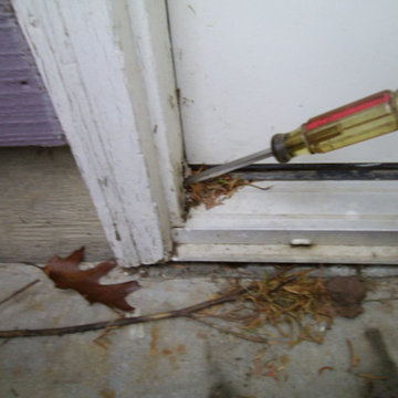 Rot found on door jamb