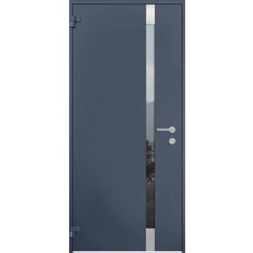 Exterior Entry Front Steel Door /Cynex 6777 Grey /32x80 Left Outswing