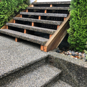 New Composite Deck and Aggregate Stair Stringer Rebuild + Paint
