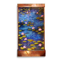 8 Foot by 4 Foot Reflecting Pond Wall Fountain - Indoor Fountains