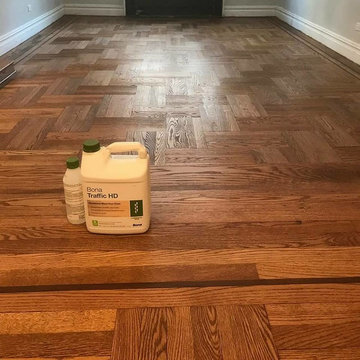 Sand Refinish Stain w/Duraseal & Bona Traffic HD