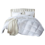 Egyptian Bedding - Luxurious Siberian Goose Down Comforter Duvet 750+ Fill, 1200 TC Egyptian Cotton - Package contains One White Goose Down Comforter in a beautiful zippered package. Wrap yourself in these 100% Egyptian Cotton Superior Down Comforters that are truly worthy of a classy elegant suite, and are found in world class hotels. Woven to a luxurious 1200 threads per square inch,these fine Down Comforters are crafted from Long Staple Giza Cotton grown in the lush Nile River Valley since the time of the Pharaohs. Comfort, quality and opulence set our Luxury Bedding in a class above the rest. The ultimate in luxury! this amazing light 750 + fill power goose down comforter floats within a 1200 Thread count 100% Egyptian cotton .The result is a comforter so luxurious and soft, you will believe you are truly covering with a cloud, night after night.