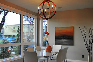 Trendy dining room photo in Calgary