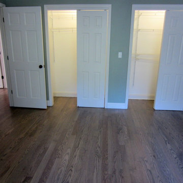 NISSEQUOGUE: 2 1/4" RED OAK W/ CUSTOM GREY BLEND STAIN + BONA TRAFFIC HD SATIN