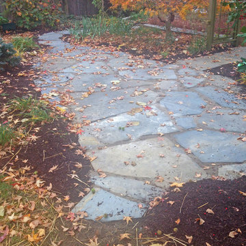Natural Stone & Brick Patios with Natural Stone Walkways