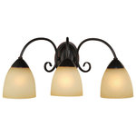 Hardware House - Berkshire Bronze Interior Lighting Collection, 3-Light Wall Fixture - Finish: Oil Rubbed Bronze