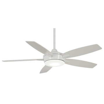 MinkaAire White Espace 52" 5-Blade LED Indoor Ceiling Fan w/ Remote