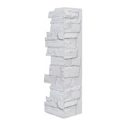 142-36-BRIGHTON WIDE STACKED STONE CORNER 36"H X 11"W X 1 1/4"D - Wall Panels