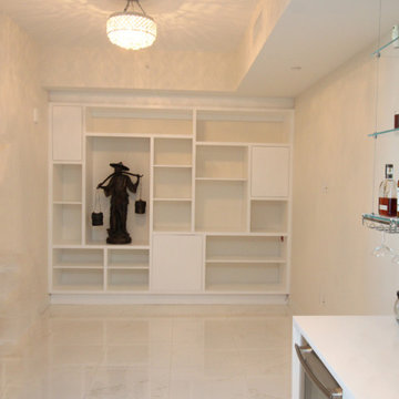 Custom Modern Built-In Bookshelves, Wall Unit, Entertainment