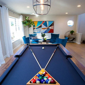 Modern Walnut Pool Table