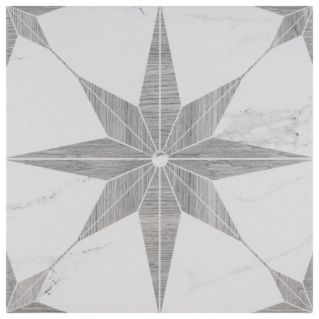 Llama Stella Loire Silver Smoke Porcelain Floor and Wall Tile