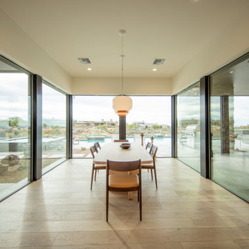 Glass wall dining room