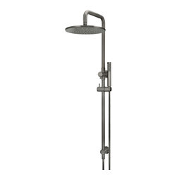 MEIR SHADOW ROUND COMBINATION SHOWER RAIL, 300MM ROSE, SINGLE FUNCTION HAND SHOW - Bathroom Taps and Shower Heads