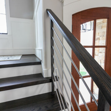 Project #72 | Modern Staircase with Horizontal Steel Rod Railing