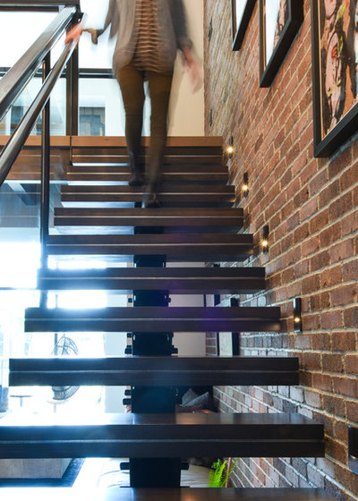 Industrial Staircase by Denton House Design Studio