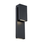 Modern Forms Double Down LED Outdoor Wall Sconce in Black