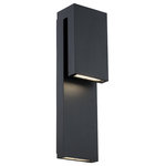 Modern Forms - Modern Forms Double Down LED Outdoor Wall Sconce in Black - Parlay your bet with this winning hand. The dual down light sconce delivers layered lighting from an architectural style with twin down lights emanating from different levels for a tiered effect. Designed in a unique format, this sconce makes a welcoming entry light or intriguing sconce in contemporary residential and commercial indoor or outdoor settings. ADA compliant. Dark Sky friendly.