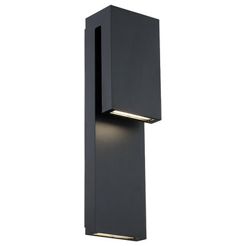 Modern Forms Double Down LED Outdoor Wall Sconce in Black