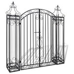 vidaXL - vidaXL Garden Gate Ornamental Fence Gate with Bolt Hinge Trellis Wrought Iron - Our gate is fully forged, which is thicker and heavier than most iron gates on the market. This garden gate is fully submerged in galvanizing compound and then powder coated to be rust free and last for generations even in the dampest environment. This gate also comes with a bolt hinge for quick lock and mounting posts for easy installation. This gate is a great combination of strength, corrosion resistance, and affordable price!