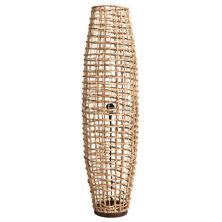 Modern Woven Seagrass Floor Lamp, Natural