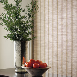Traditional Beige Bedroom Custom Window Woven Wood Shades by Hunter Douglas - Window Blinds