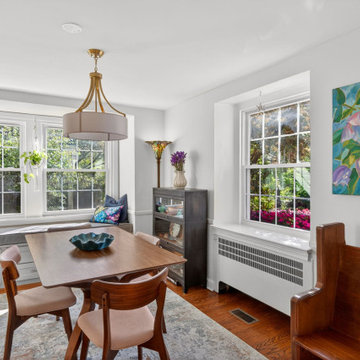 Contemporary Kitchen & Dining Space with Timeless Wood Details