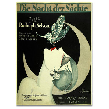 Vintage Apple Collection 'Art Deco Music Sheet' Canvas Art, 18" x 24"