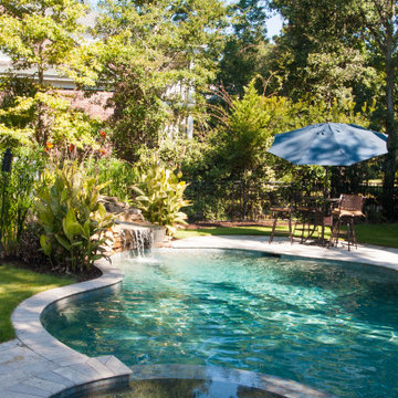 Tropical Pool & Spa with Waterfall