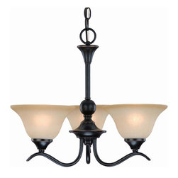 Door Corner - Oil Rubbed Bronze 3 Light Chandelier - Chandeliers