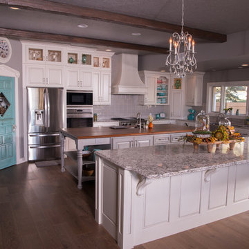 Kitchen Transformation - European old world style, blends touches of shabby chic