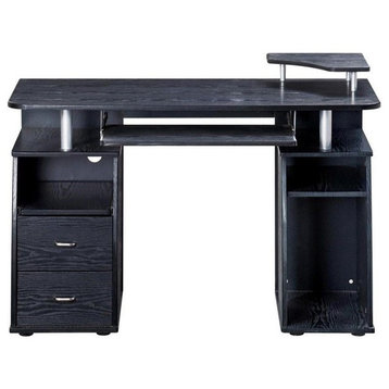 Scranton & Co Modern MDF Wood Home Office Computer Desk in Espresso