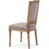 Estelle Weathered Oak Button-tufted Upholstered Dining Chair, Beige