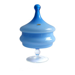 EMPOLI BLUE APOTHECARY LIDDED JAR - Vases