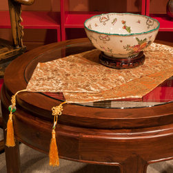 Dragon Motif Silk Table Runner - Table Runners