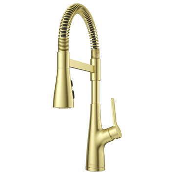 Pfister LG529-NEC Neera 1.8 GPM 1 Hole Pre-Rinse Pull Down - Brushed Gold