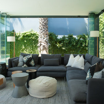 Covered Terrace Grey Sofa and Pool Lounge, Birre House