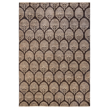 Eclectic, One-of-a-Kind Hand-Knotted Area Rug Brown, 6'10"x10'0"