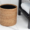 Artifacts Rattan™ Round Waste Basket With Metal Liner, Honey Brown
