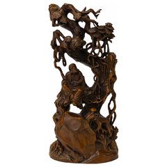 Chinese Bamboo Carved Kid Figure Display cs2082S Chinese Bamboo Carved Kid Figure Display cs2082S