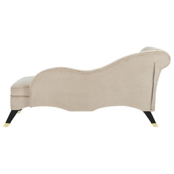 Caiden Velvet Chaise W/ Pillow, Fox6284C