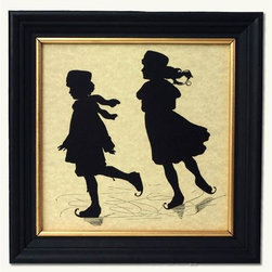 Figure Skaters Silhouette - Holiday Decorations