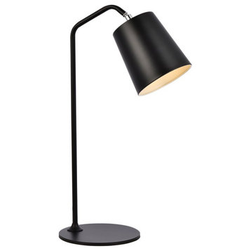 Lena 1-Light Black Table Lamp