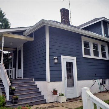 Evening Blue James Hardie Fiber Cement Plank and Shake Siding Installation in So