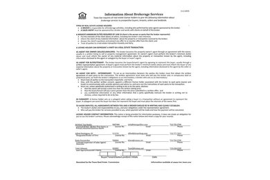 Information About Brokerage Services