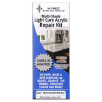 CeramiCure® HIMG® Surface Repair - White Tones LCA™ Surface Repair Kit - LCA™ White Tones™ is a DIY light cure acrylic that comes in 3 shades and cures in minutes. (3-10 minutes depending on size of defect) We designed this kit so you can blend the LCA™ together to achieve the perfect shade for your repair. An effective repair material for nicks, chips, or scratches in granite, marble, tile,  porcelain, corian, travertine and natural stone surfaces.