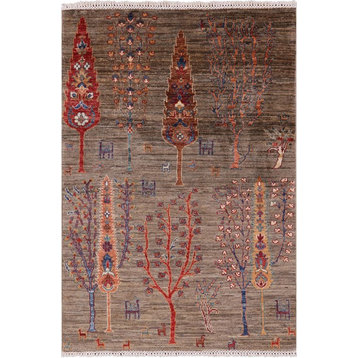 3' X 5' Tribal Persian Gabbeh Wool Area Rug - Q3080