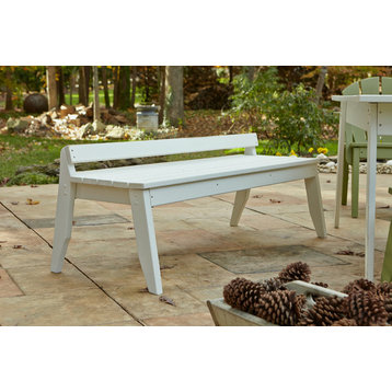 Plaza 4-Seat Bench Without Back , Persimmon (Distressed)