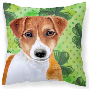 Doggie of the Day Summertime Happy Holidays Christmas Maltese Dog on Tropical Island Beach Throw Pillow 14x14