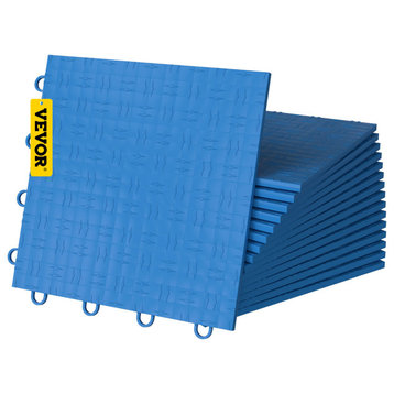 VEVOR 12"x12" Interlocking Garage Flooring Tiles, Blue, 25 Sq. Ft.